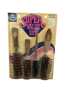 VTG 1984 Goody Super Value Brush Set Vented Blow Wave Finishing Flare Style 8530 - Picture 1 of 4