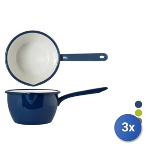 3x Cazuelas Esmaltado Con Caño Y Diámetro De CM 16 - Imagen 1 de 3