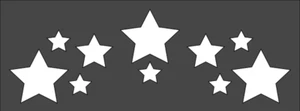 1- 3x8 inch Stencil, (TC-27) Stars - Picture 1 of 1