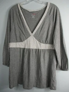 NY & Co Sport Women's Size XL Cotton Blend 3/4 Sleeve Blouse Tunic Shirt - Picture 1 of 12