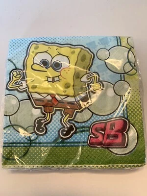 Sponge Bob Square Pants Napkins Bubble Party Paper Beverage Napkins 1 Pk 16 Ct - Image 1 of 4