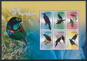 2021 PAPUA NEW GUINEA BIRDS OF PARADISE (6 STAMP) MINI SHEET MNH - Picture 1 of 1