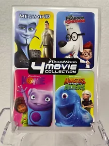 Dreamworks 4 Movie Collection: Megamind, Home, Monsters VS Aliens Mr Peabody DVD - Picture 1 of 2