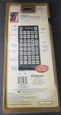 Television Large Button Remote Control Jumbo  Emerson Oversize Universal NOS - Image 1 of 3