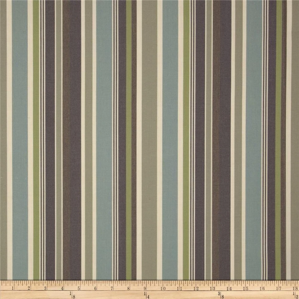 SUNBRELLA 5621 BRANNON WHISPER STRIPE SPA OUTDOOR FURNITURE FABRIC BY YARD 54"W - Image 1 of 1