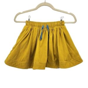 Mini Boden Corduroy Mustard Yellow Short A-Line Skirt Girs 7-8Y