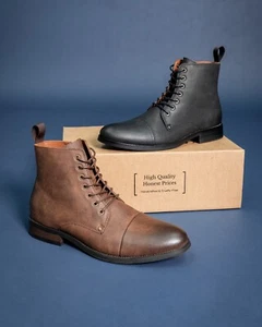 Polar Fox PRINCE Herren Hoch Cap-Toe Mode Elegant Stiefel - Bild 1 von 19