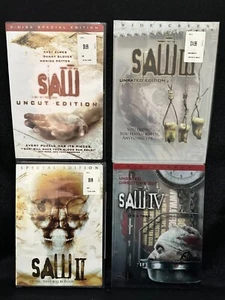 SAW DVD Movies 1-4 All Sealed But #4 - Picture 1 of 6