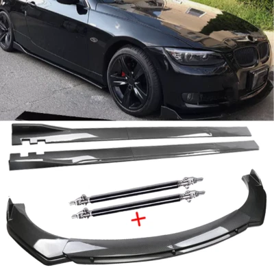 Front Lip Chin Bumper Spoiler Carbon Fiber For BMW 1-6 Series Side Skirt Foto 1 de 4
