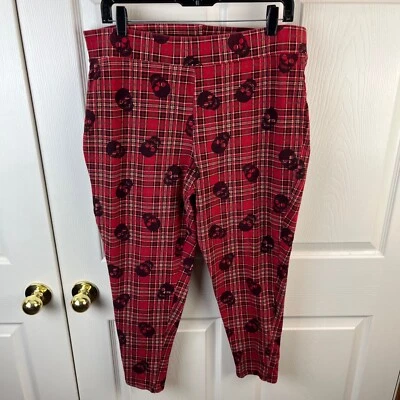 Mujer Tórrida Calavera Cuadros Pull On Leggings Pantalones Rojo Negro Talla 3X Foto 1 de 4
