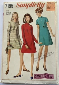 Simplicity 7195 Muster-Misses’ Kleid, Gr. 14 - Bild 1 von 2