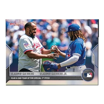 2022 Topps Now #451 Vladimir Guerrero Jr & Sr Blue Jays Expos (PR-897) - Image 1 of 2