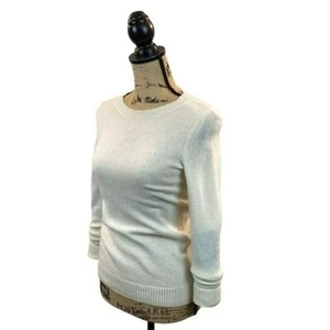 Suéter de cachemir Barneys New York para mujer pequeño cuello redondo suéter suave con - Imagen 1 de 14