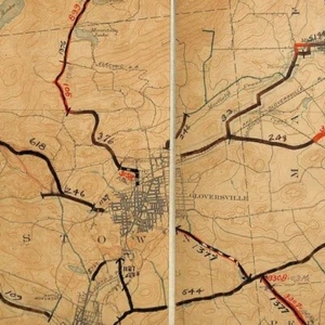 Vintage Official NY State Topographic Map Mayfield Gloversville Johnstown Caroga - Picture 1 of 5