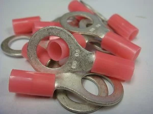 (20) MOLEX 19067-0028 1/2" TERMINAL RING D-752-12 NYLAKRIMP RED 8 AWG - Bild 1 von 3