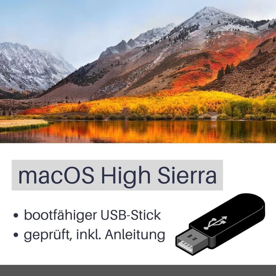 macOS High Sierra Mac OS 10.13 Bootstick USB Stick - Versand innerhalb 24h - Bild 1 von 1