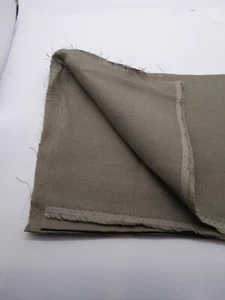 100% Irish Linen Fabric craft sample Khaki Green -151.13cm x 20cm approx KY - Picture 1 of 6
