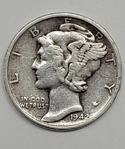 1942 S Mercury Dime Broadstruck Ddo/Ddr Cover