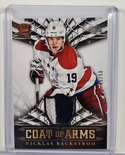 2013-14 Panini Crown Royale Coat of Arms Prime Jersey Nicklas Backstrom /50