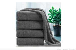 Jessy Home 4 Pack Oversized Bath Sheet Towels 700 GSM Ultra Soft Dark Gray Bath - Picture 1 of 5