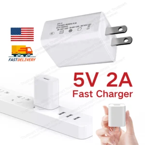 US Plug 5V 2A USB Port Wall Charger 5 Volt 2 Amp Power Adapter Converter Block - Picture 1 of 12