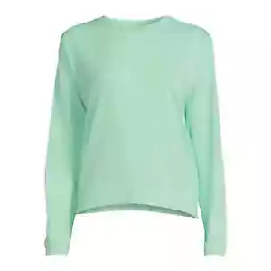 Camiseta verde de tela de felpa suave con hombros caídos francesa manga larga AVIA 2XL 20 para mujer - Imagen 1 de 6