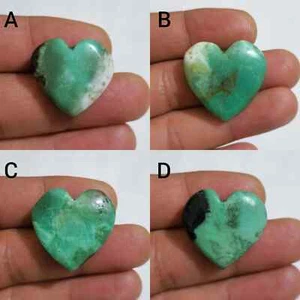 Cabochon cuore a forma di crisoprasio verde di alta qualità pietre preziose sfuse creazione gioielli - Foto 1 di 13