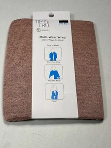 time & tru womens multi wear wrap shawl ONE SIZE osfm new with tags pink - Picture 1 of 2