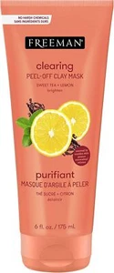 FREEMAN Clearing Sweet Tea & Lemon Peel-Off Clay Facial Mask, Antioxidant Rich - Picture 1 of 2
