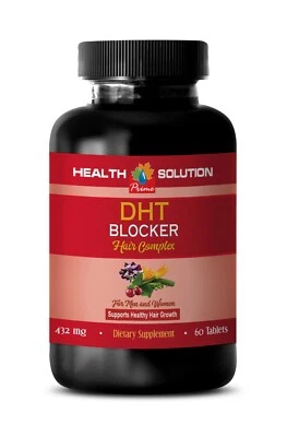 Vitaminas para el crecimiento del cabello para hombres - DHT BLOQUEADOR COMPLEJO CAPILAR - suplemento de zinc 1B Foto 1 de 4