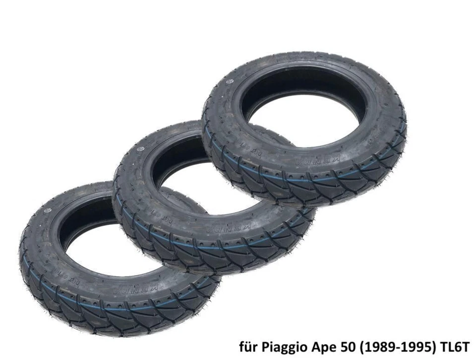 3x Winter Reifen 3.50-10 56L M+S TL für Piaggio Ape 50 (1989-1995) TL6T - Bild 1 von 1