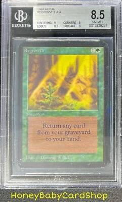 MTG Limited Edition Alpha 1993 Regrowth BGS 8.5 NM/MT+ Old School 93/94 - Image 1 of 4