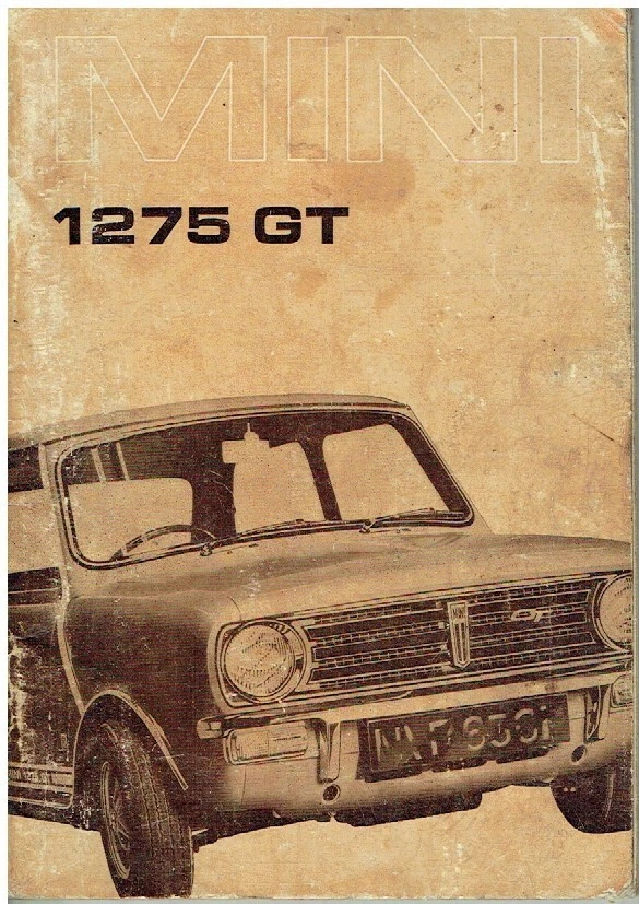 MINI CLUBMAN 1275GT SALOON ORIG. 1972 OWNERS INSTRUCTION & MAINTENANCE HANDBOOK - Image 1 of 1