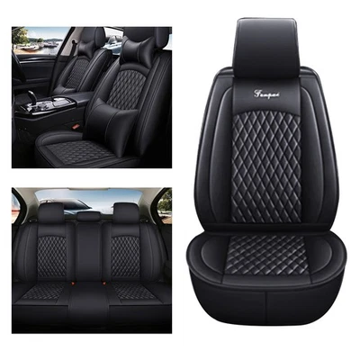 Car Seat Covers for Kia 5-Seats Leather Seat covers Black Luxury Foto 1 de 4