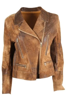 Chaqueta de gamuza marrón Sylvie Schimmel FR 46 UK 18 Foto 1 de 4