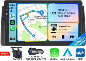 Eonon E46X7 9" Android Auto 14 Car Play Stereo Radio GPS System WiFi For BMW E46 - Picture 1 of 22