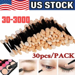 30Pcs Disposable Eyeshadow Brush, Double Ended Sponge Eye Shadow Applicator - Picture 1 of 8