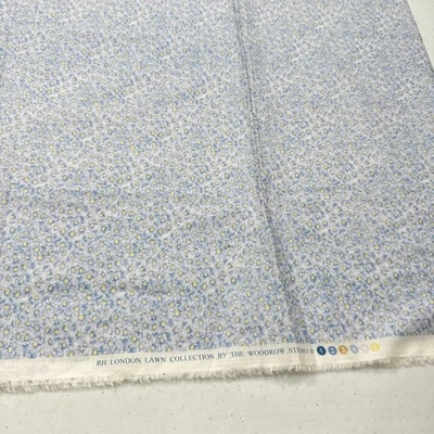 RH london woodrow studio fabric blue daisy floral quilting cotton 43x73 2 yr - Image 1 of 4