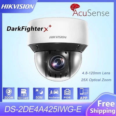 Hikvision 4MP DarkFighter 25x PTZ Smart-Tracking PoE+ IP Camera DS-2DE4A425IWG-E - Image 1 of 4