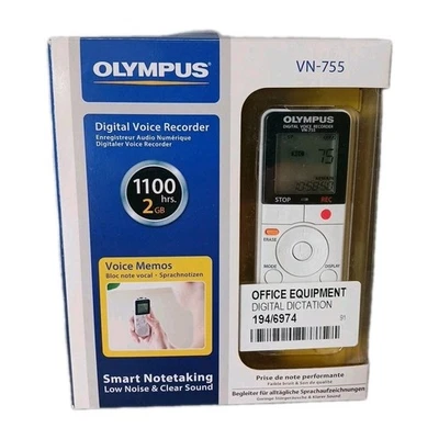 Olympus Digital Voice Recorder VN-755 Smart Notetaking Long Life Clear Sound - Image 1 of 4