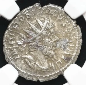 Postumus 260-269 AD, Romano-Gallic Roman Empire Silver Denarius Coin Genuine NGC - Picture 1 of 5