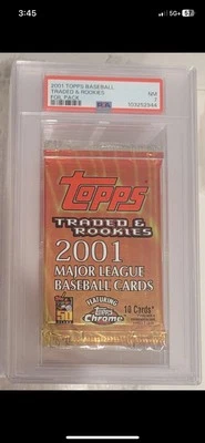 1/1 ? Auto?🔥 2001 Topps Traded Ichiro Pujols Foil Pack Santo Grial? PSA 7 Invest Foto 1 de 2
