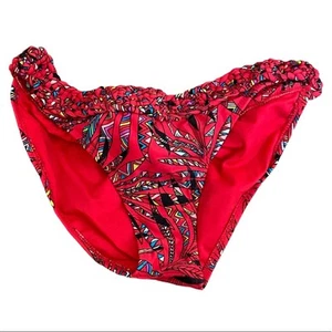 Radio Fiji Red Braided Waist Swimsuit Bottom Med - Picture 1 of 8
