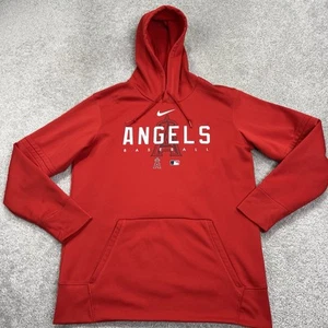 Los Angeles Angels Hoodie Men Medium Nike Baseball MLB Therma Fit Red Sweatshirt - Picture 1 of 17