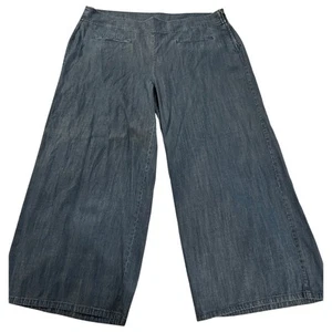 Eileen Fisher - The Fisher Project Denim Wide Leg Cropped Pants - XL (NWT) - Picture 1 of 11