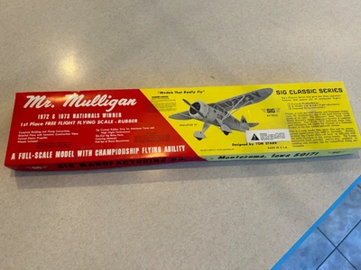 "Kit modelo clásico Mr. Mulligan Sig FF-23 avión volador eléctrico de goma 20"" envergadura" Foto 1 de 4