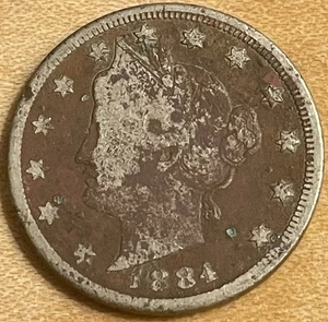 1884 Libety Nickel, AG Details - (lot 40) - Picture 1 of 2