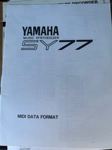 Yamaha SY77 MIDI DATA FORMAT Supplemental Manual Original - Picture 1 of 1