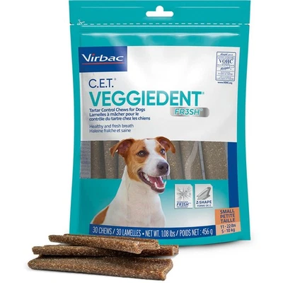 Virbac Cet Veggiedent Fr3Sh Tartar Control Chews For Dogs Small - Image 1 of 4