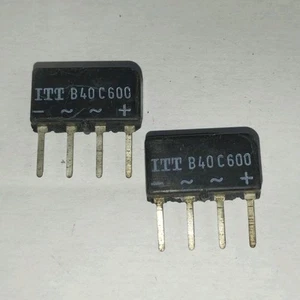 Pont Diode Redresseur ITT B 40 V  C 600 mA - Lot 2 Pcs       F7h33/3 - Picture 1 of 6